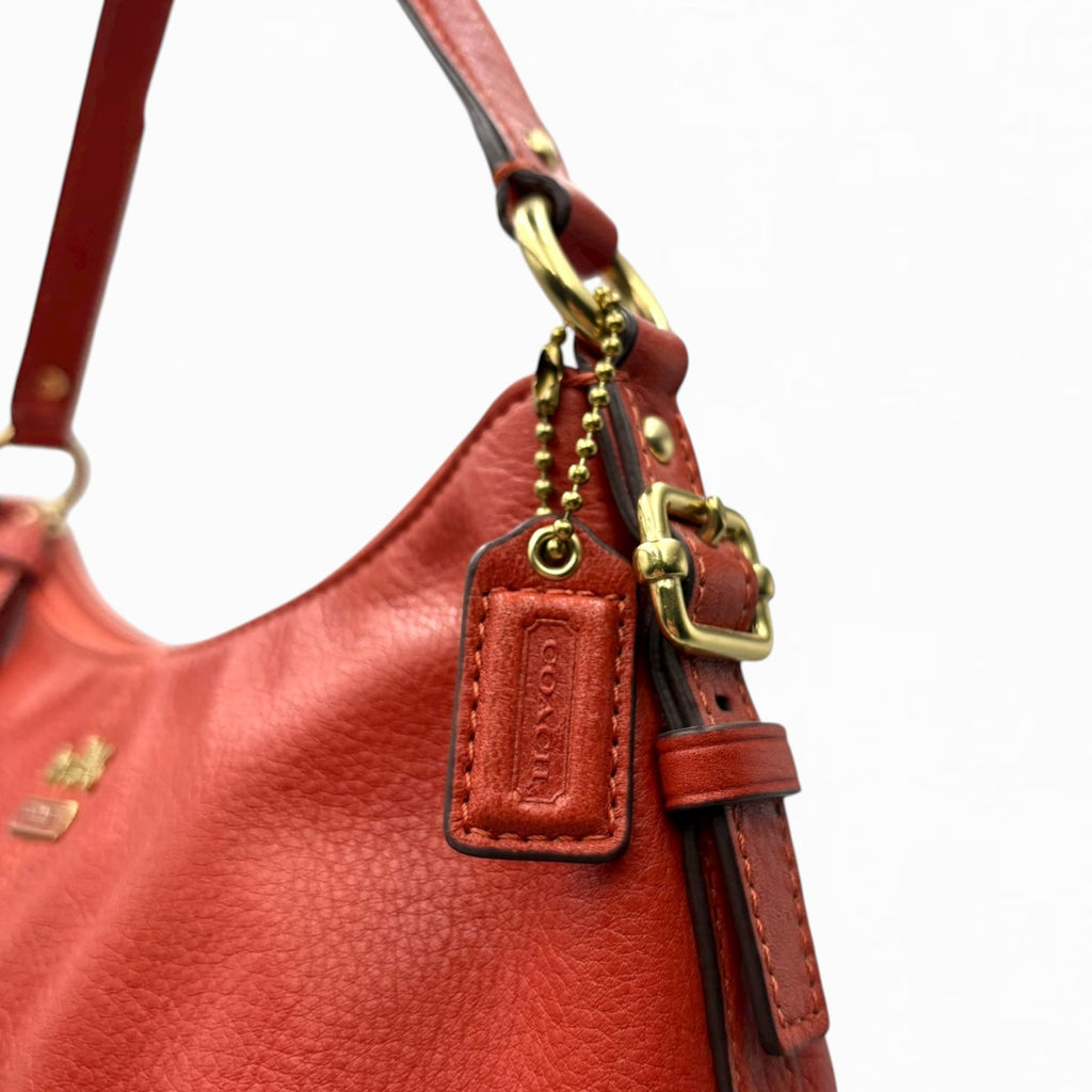 COACH LEATHER MONOGRAM HAND BAG