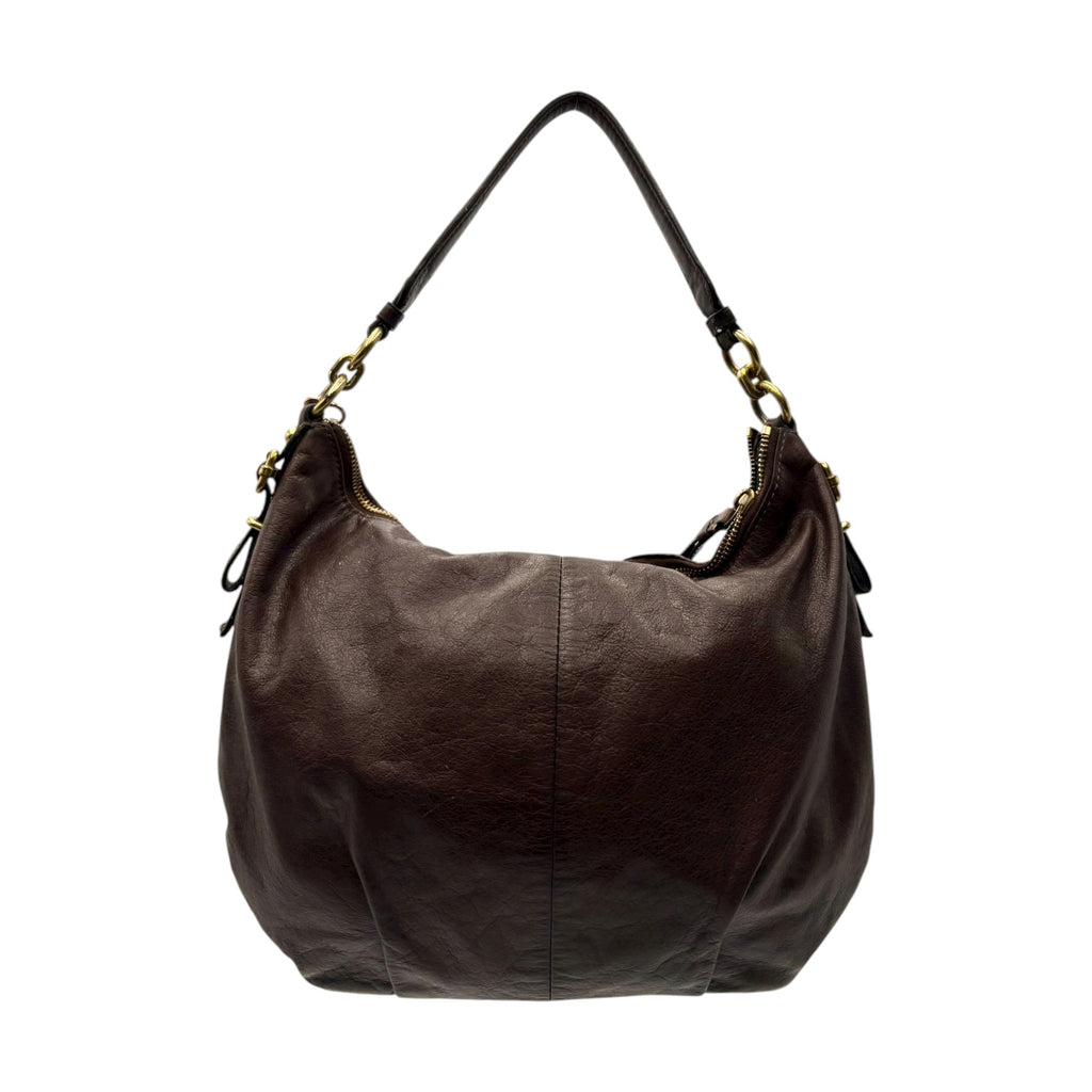 COACH LEATHER MONOGRAM HAND BAG