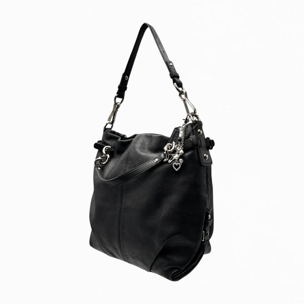 COACH LEATHER MONOGRAM HAND BAG