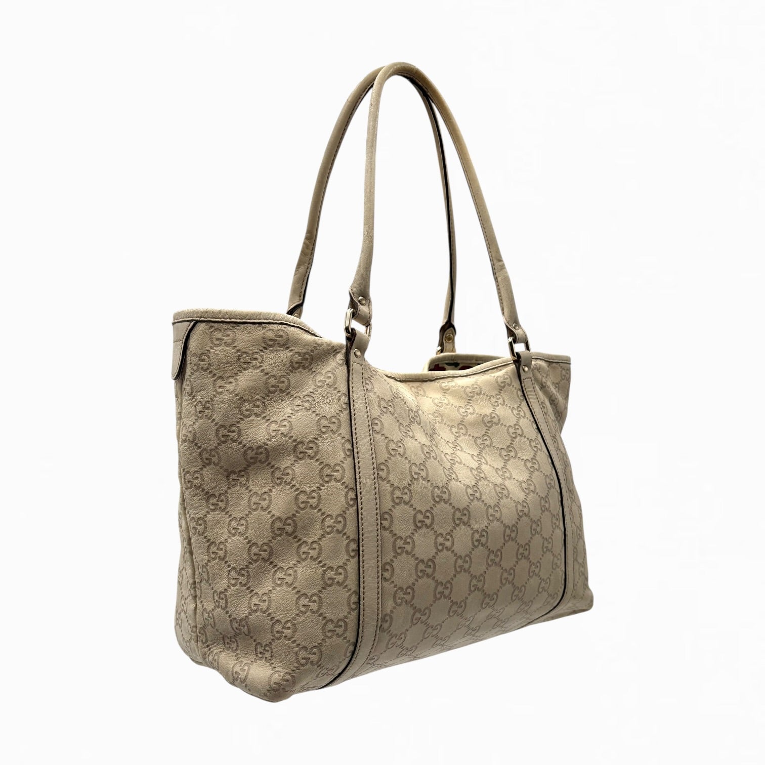 GUCCI MONOGRAM LEATHER HAND BAG