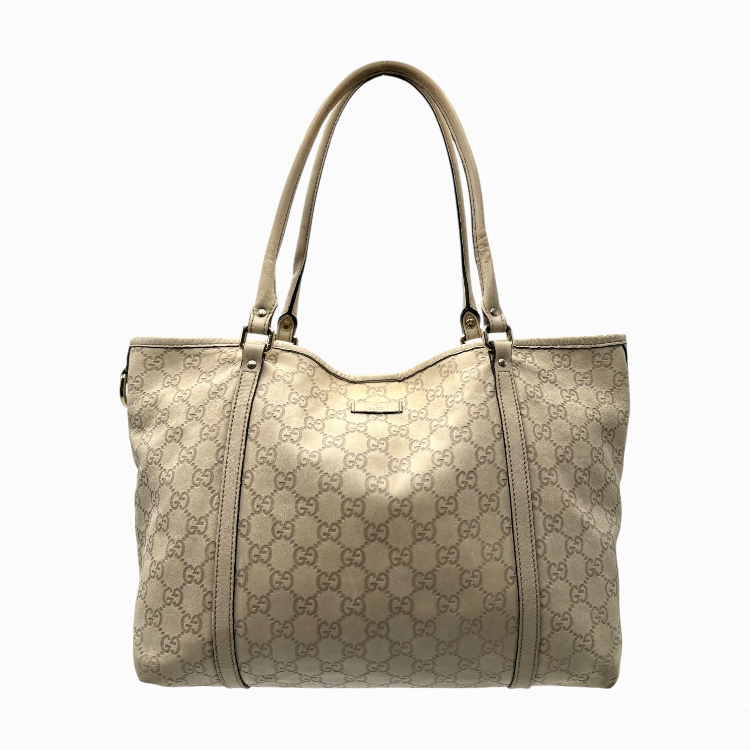 GUCCI MONOGRAM LEATHER HAND BAG
