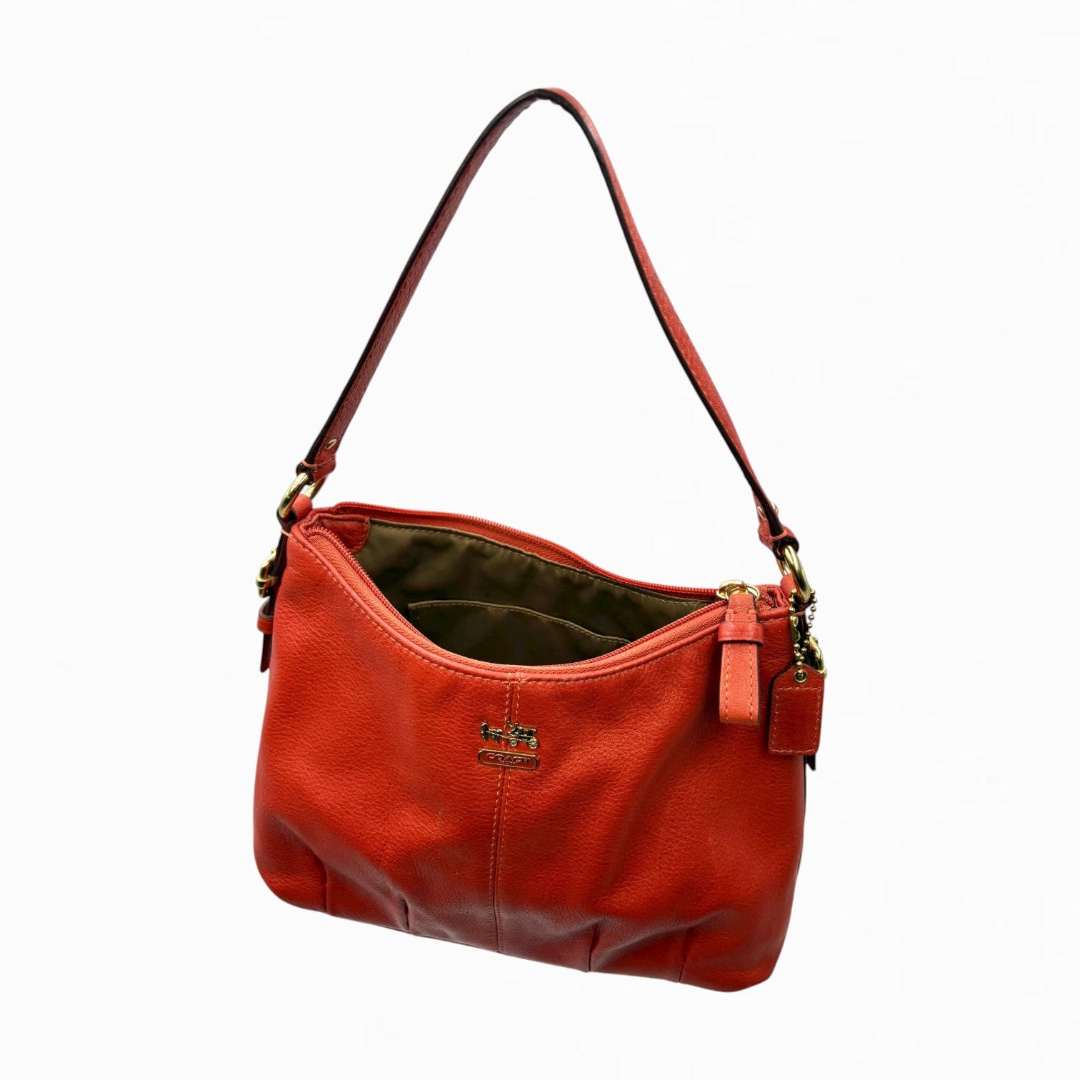 COACH LEATHER MONOGRAM HAND BAG