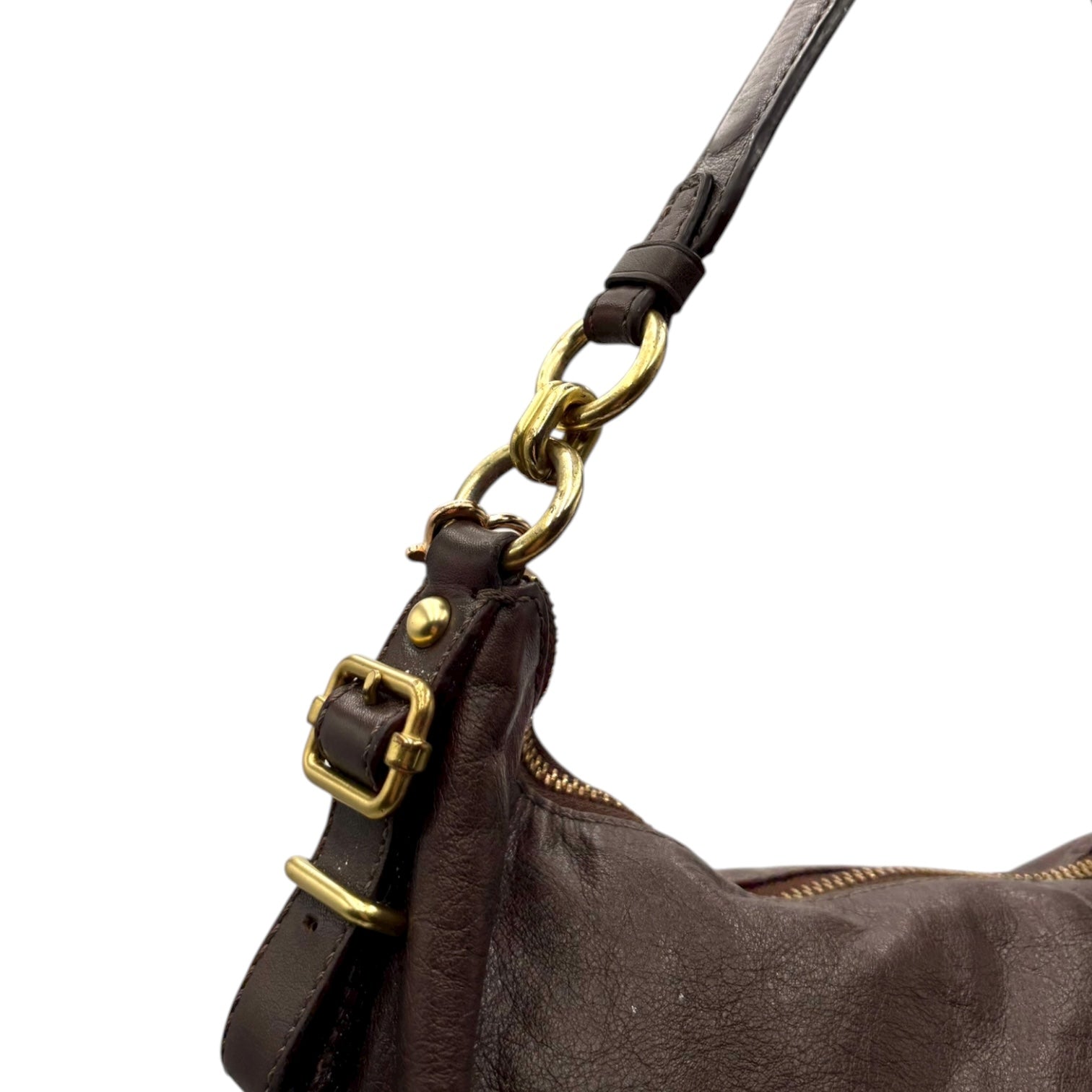 COACH LEATHER MONOGRAM HAND BAG