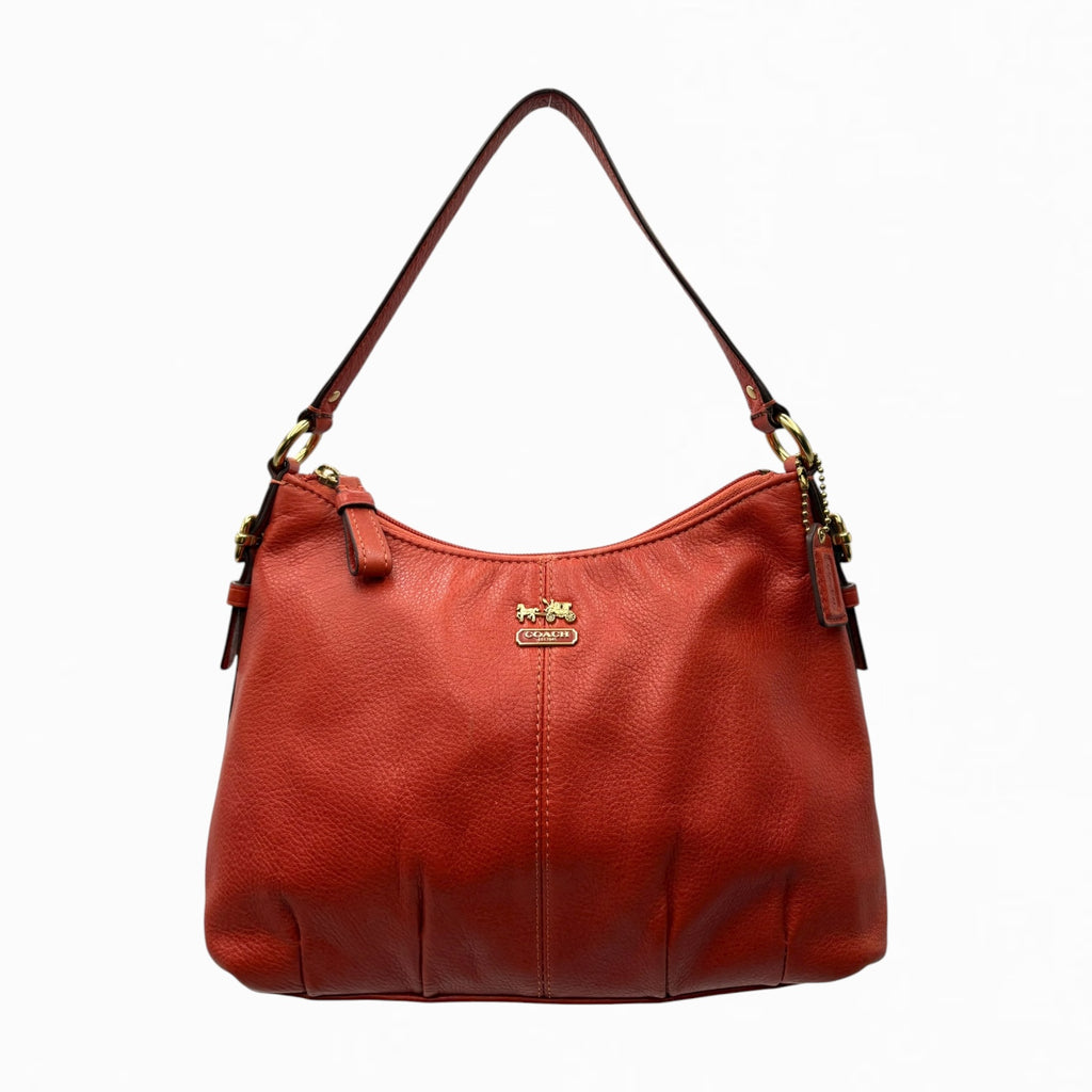 COACH LEATHER MONOGRAM HAND BAG