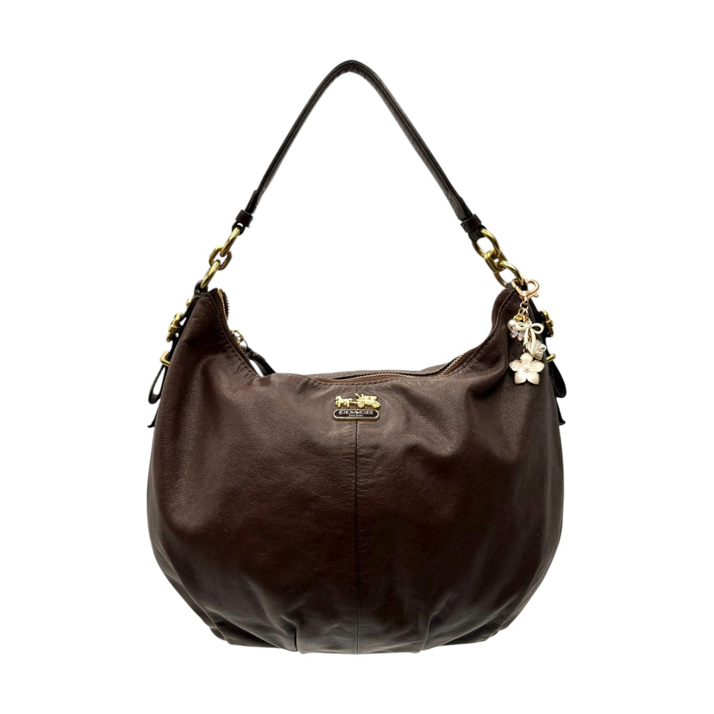 COACH LEATHER MONOGRAM HAND BAG