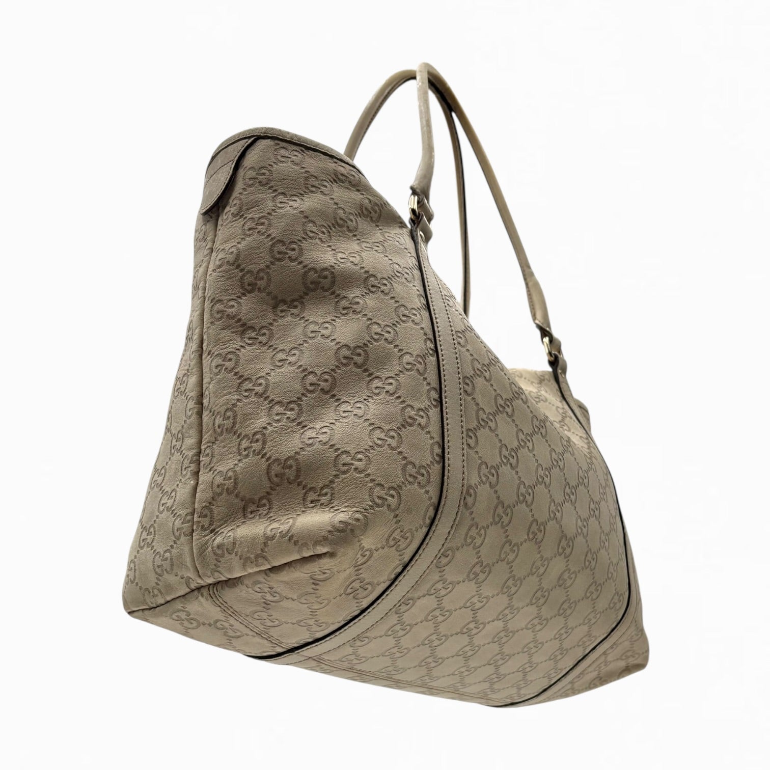 GUCCI MONOGRAM LEATHER HAND BAG