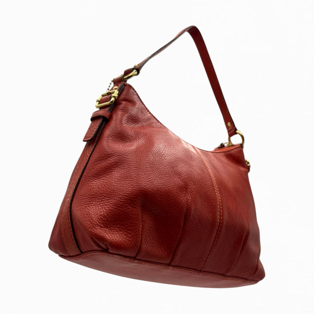 COACH LEATHER MONOGRAM HAND BAG