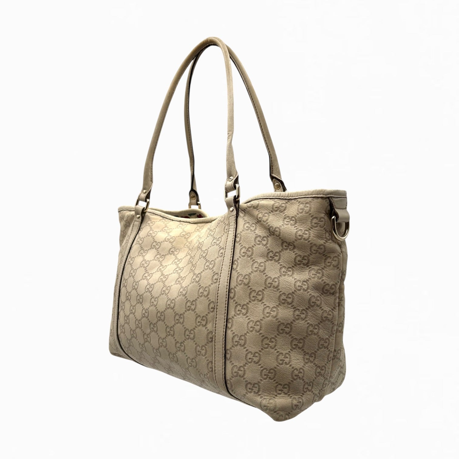 GUCCI MONOGRAM LEATHER HAND BAG