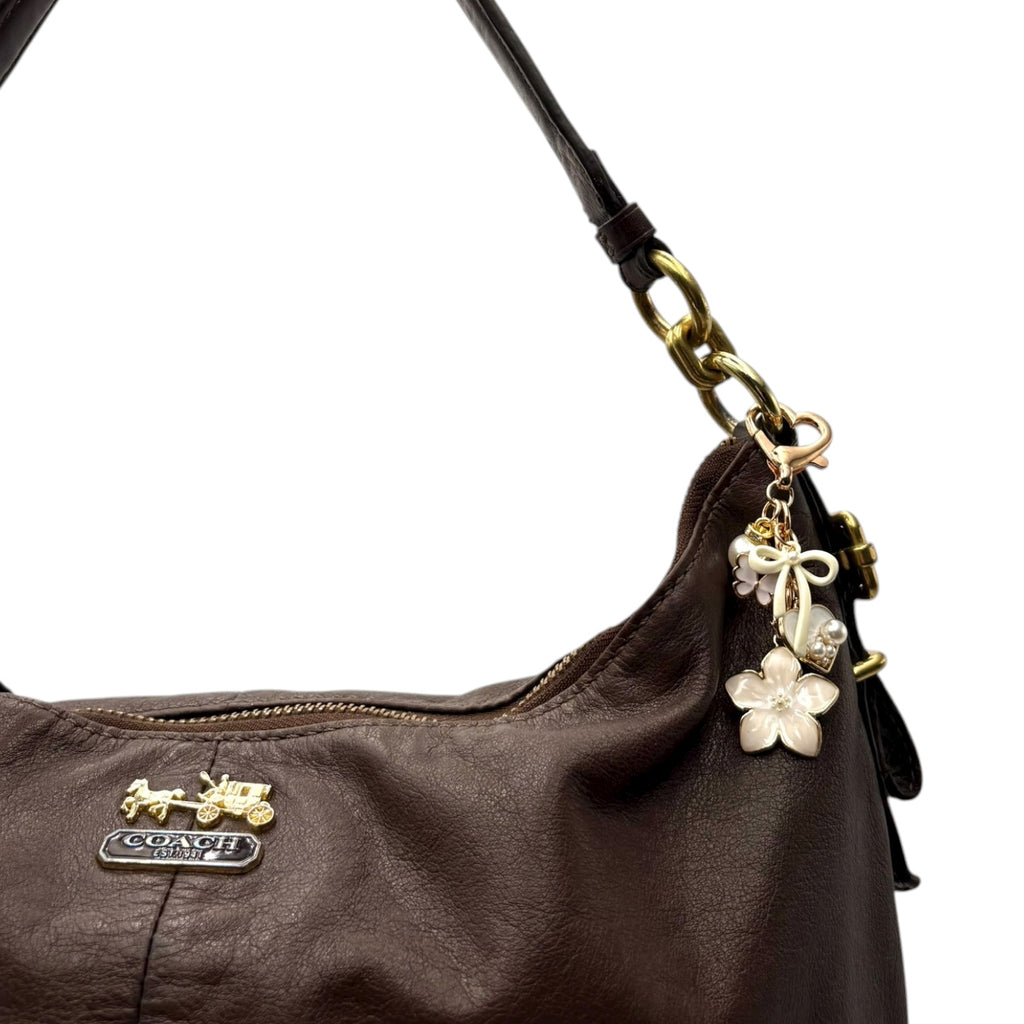 COACH LEATHER MONOGRAM HAND BAG