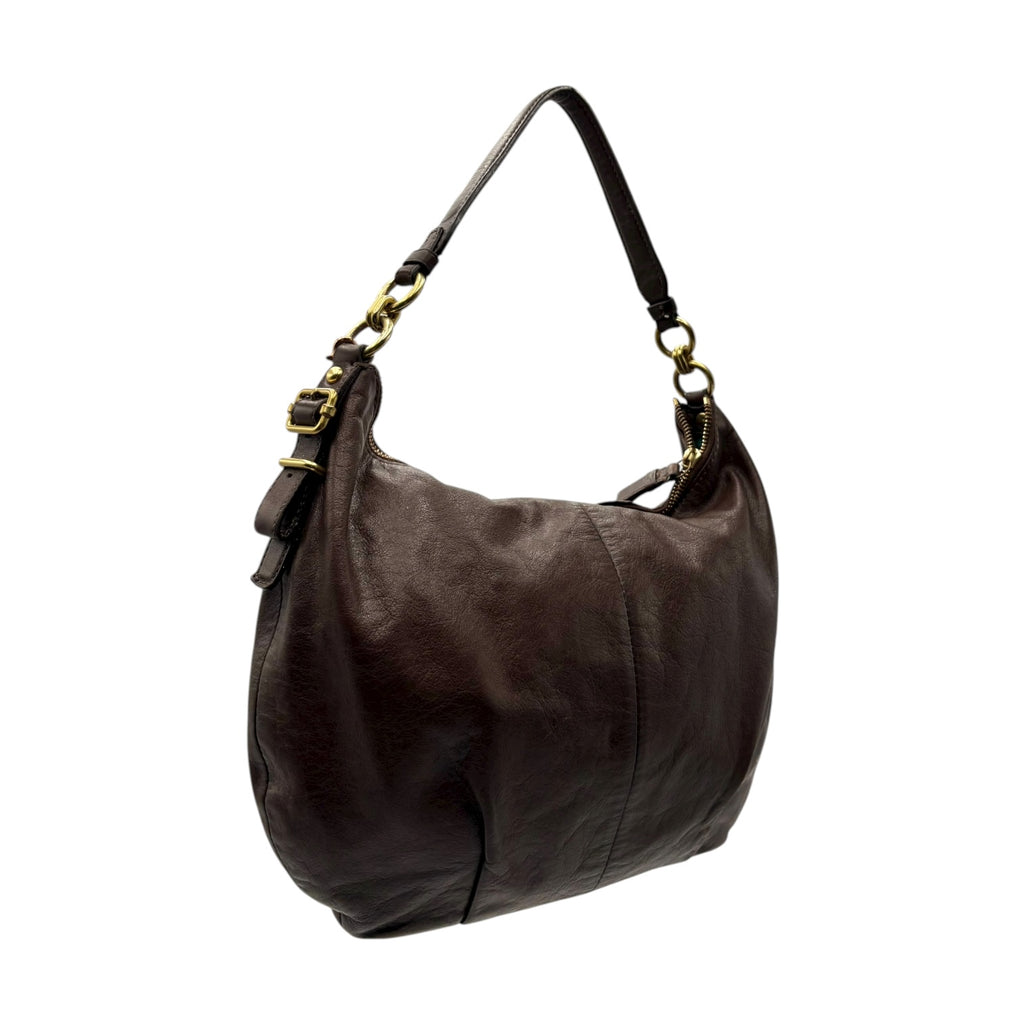 COACH LEATHER MONOGRAM HAND BAG