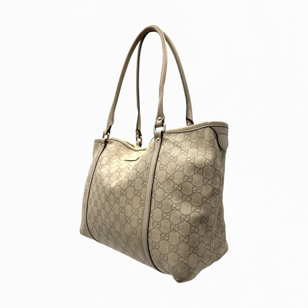 GUCCI MONOGRAM LEATHER HAND BAG